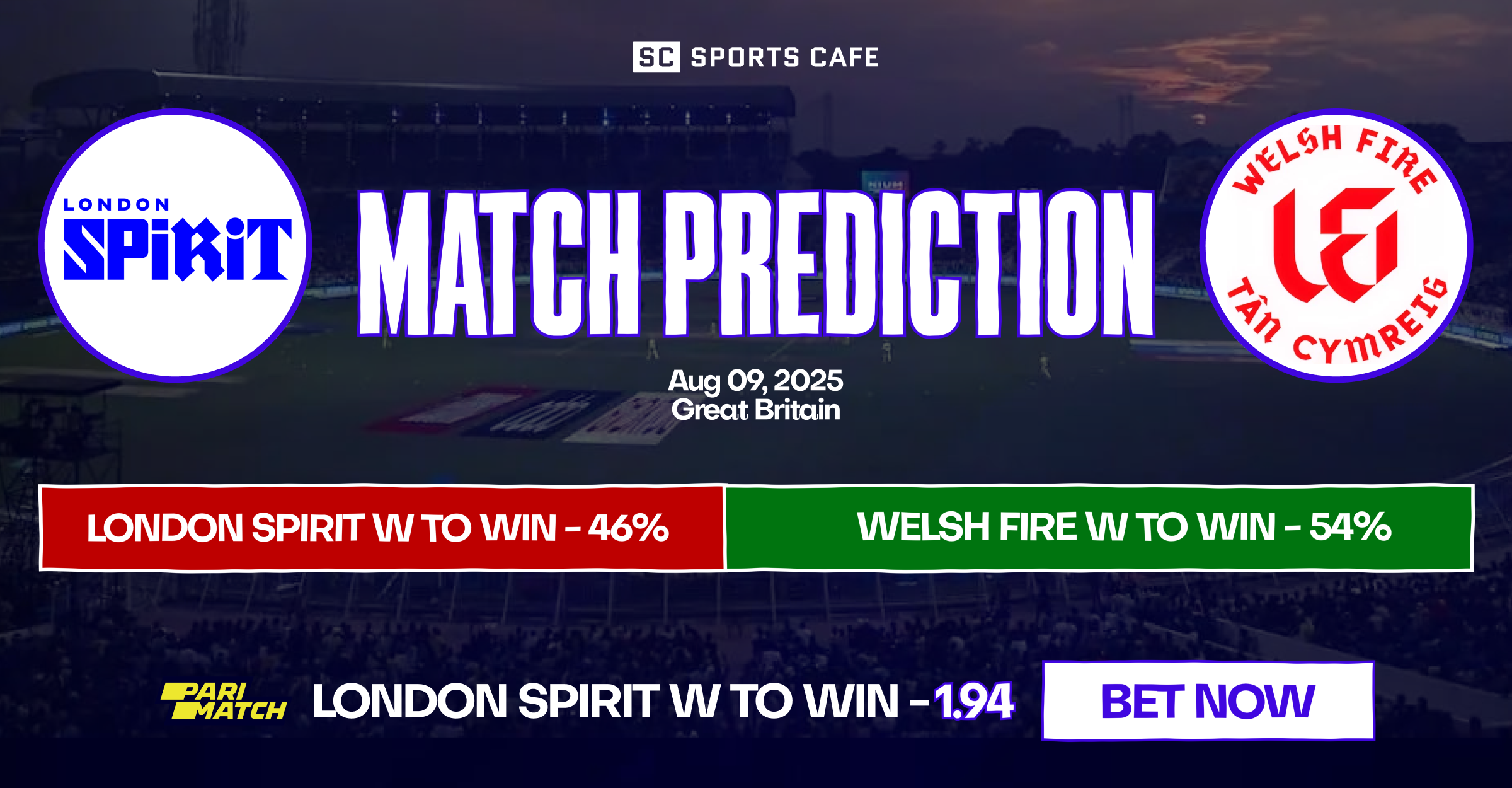 Welsh Fire W vs London Spirit W match prediction.